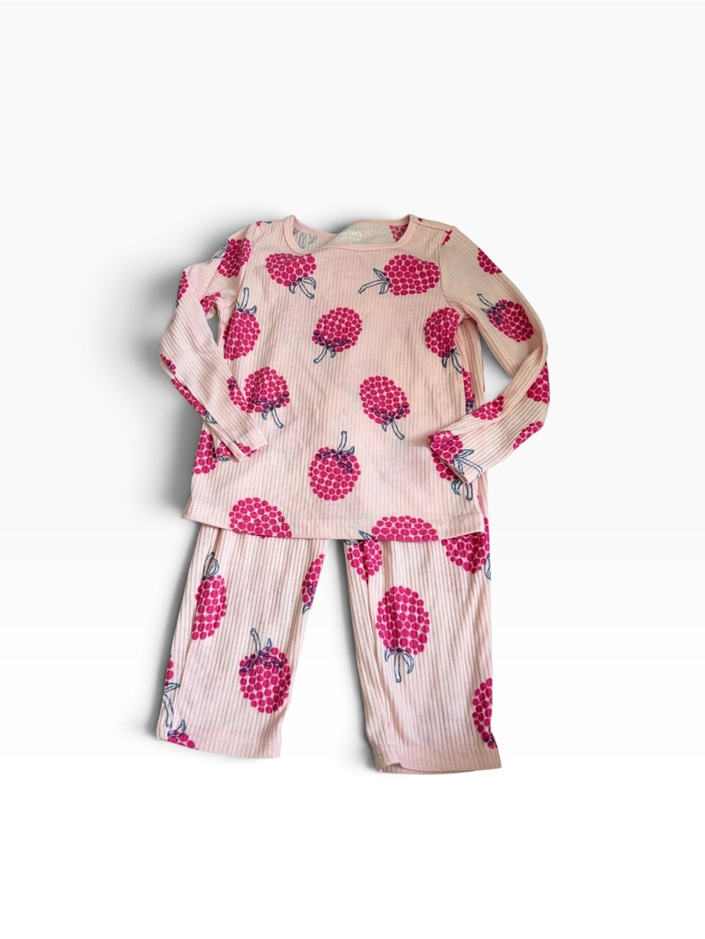 NWOT Carter’s Raspberry Print Pink Pajama Set Size 3